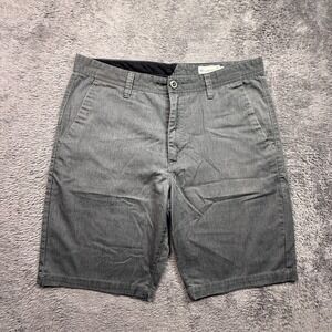 Volcom Frikin Mens Chino Shorts Gray 36 Cotton Blend Skate Casual Streetwear